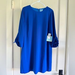 CeCe NWT Royal Blue 3/4 Sleeve Dress, Size 12